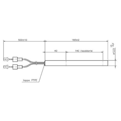 Запалка / Нагревател за пелетна камина La Nordica и др. Дължина 185mm - Резервни части за пелетни камини