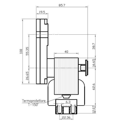 Мотор редуктор с кух вал Kenta K9117057 2RPM за пелетна камина Edilkamin и др. - Резервни части за пелетни камини