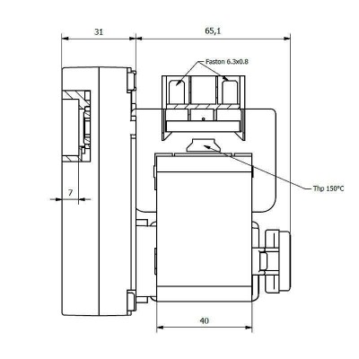 Мотор редуктор с кух вал Kenta K9177294 4RPM за пелетна камина - Мотор-Редуктори за пелетни камини