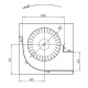Тангенциален вентилатор Fergas за пелетна камина Cadel и др., Ø80mm, дебит 305m³/h | Вентилатори | Части за пелетни камини |