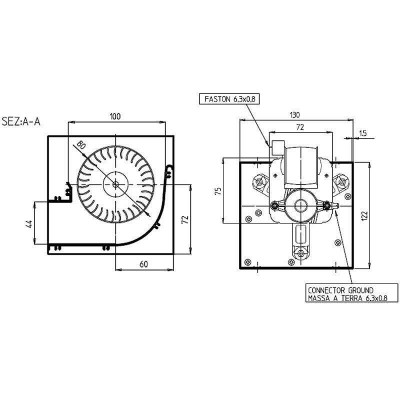 Тангенциален вентилатор за пелетна камина, Ø80mm, Дебит 250m³/h - Сравняване на продукти