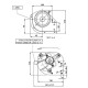 Тангенциален вентилатор Fergas за пелетна камина, Ø80mm, Дебит 175-195 m³/h | Вентилатори | Части за пелетни камини |
