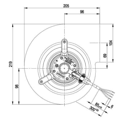 Центробежен вентилатор EBM за пелетни камини Edilkamin, Karmek One и др., дебит 800m³/h - EBM