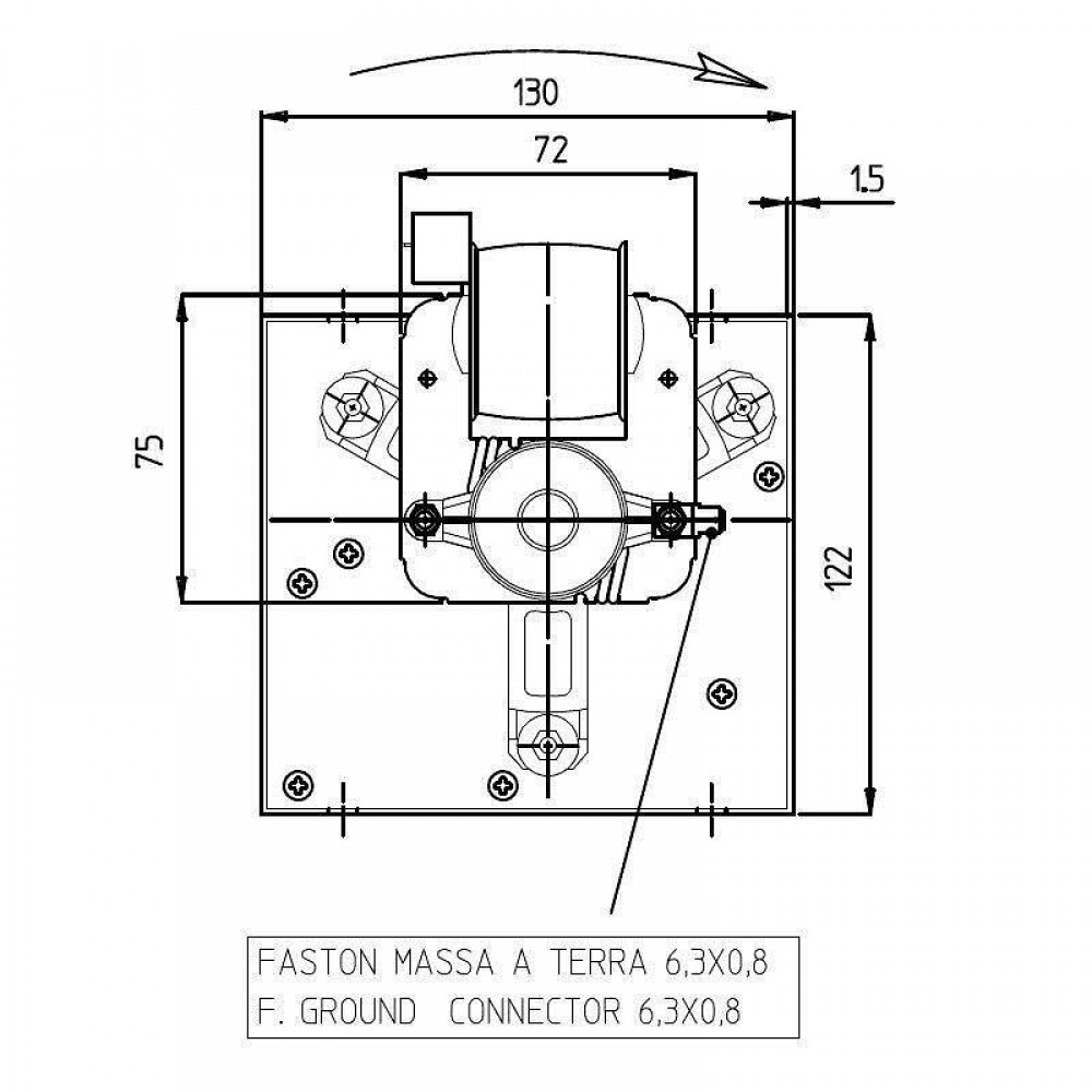 Тангенциален вентилатор за пелетна камина, Ø80mm, дебит 251-302m³/h | Вентилатори | Части за пелетни камини |