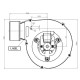 Вентилатор за димни газове за пелетна камина Fergas, дебит 132 m³/h | Вентилатори | Части за пелетни камини |