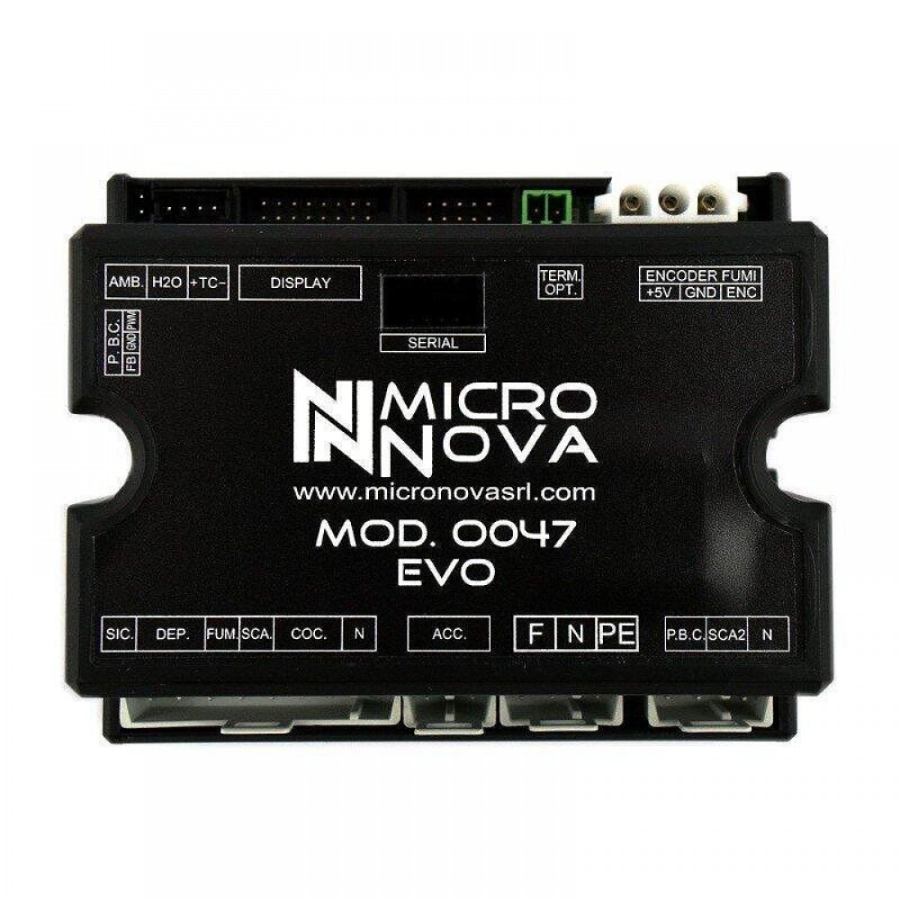 Дънна платка Micronova O047 EVO за пелетна камина с въздуховоди Karmek One и др. | Електроника за пелетни камини | Резервни части за пелетни камини |