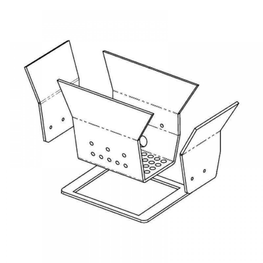 Стоманена кошница / пепелник за пелетна камина Ecoteck, Ravelli и др. | Кошници / Пепелници | Части за пелетни камини |