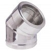 Двойно коляно за димоотвод 45°, Инокс AISI 304, Изолация, Φ150-200