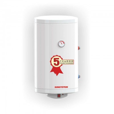 Комбиниран бойлер Sunsystem, Модел MB 100 V S1 2kW, Вертикален, Обем 100л, Една серпентина, Ляв - Бойлери Sunsystem