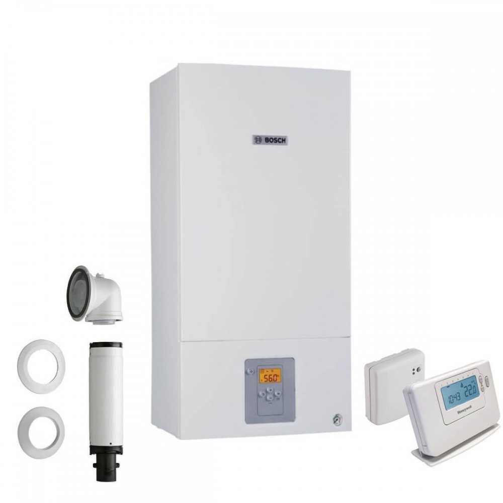 Газов кондензен котел Bosch Condens 2500W + Коминен комплект + Безжичен термостат | Газови котли Газов кондензен котел Bosch Condens 2500W + Коминен комплект + Безжичен термостат | Газови котли | |