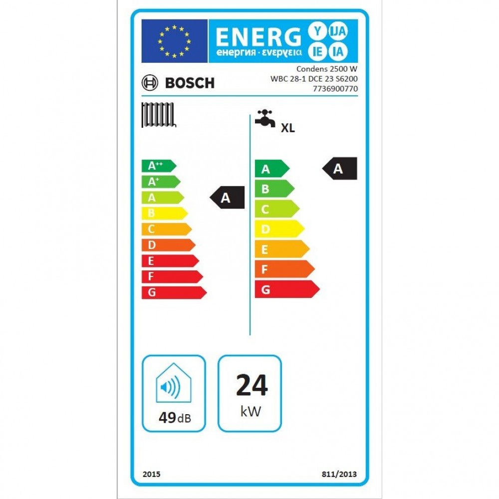 Газов кондензен котел Bosch Condens 2500W + Коминен комплект + Безжичен термостат | Газови котли |  |