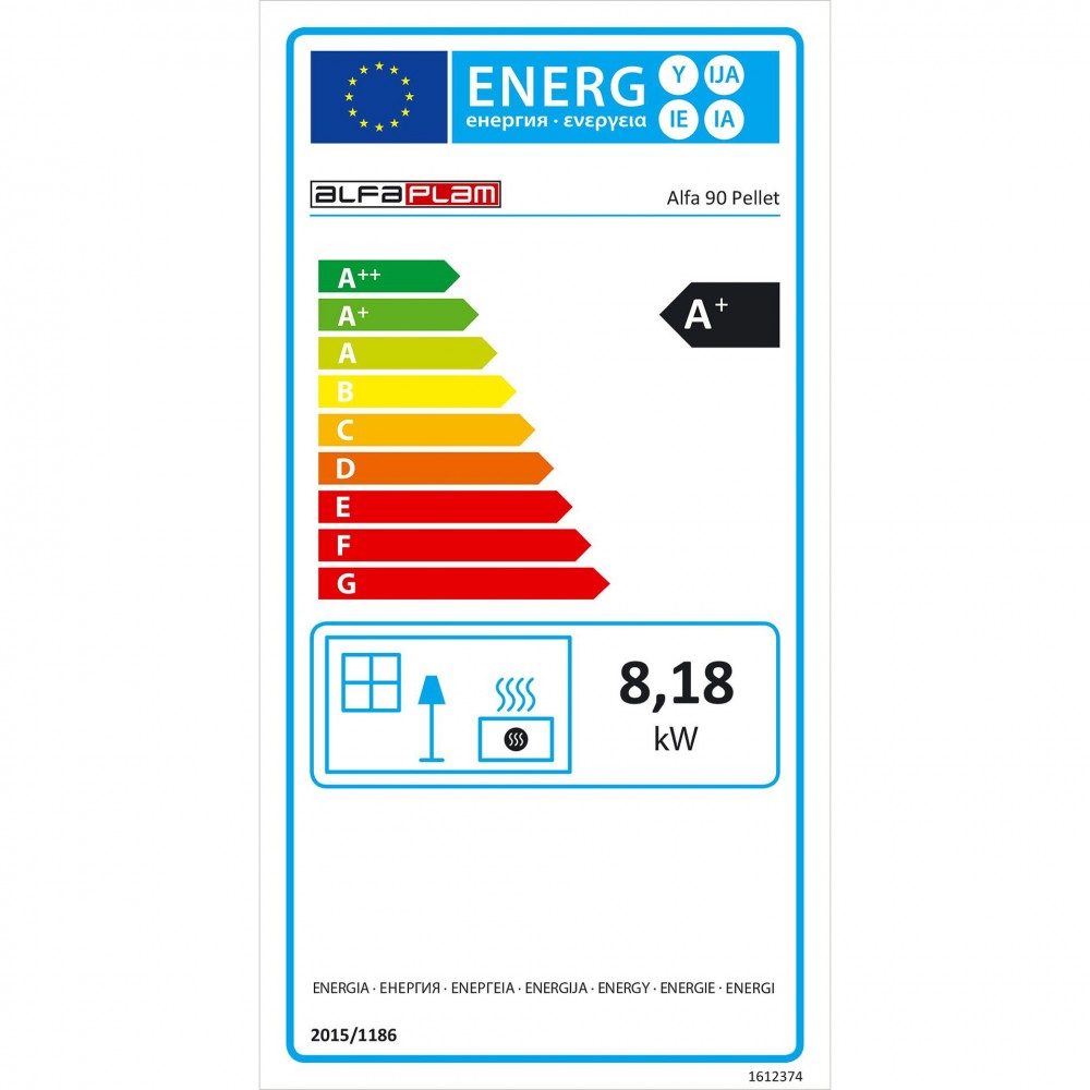 Готварска печка на пелети Alfa Plam Alfa 90 Pelet Anthracite, 8.18kW | Готварски печки на пелети |  |