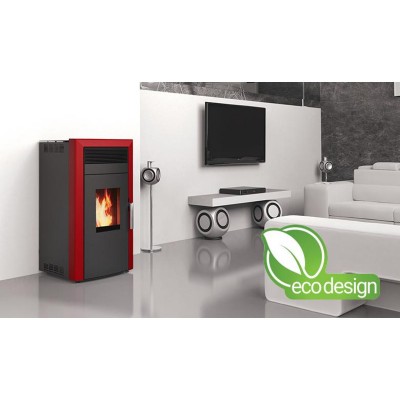 Пелетна камина с водна риза Alfa Plam Commo 15, бордо, 15kW - Сравняване на продукти