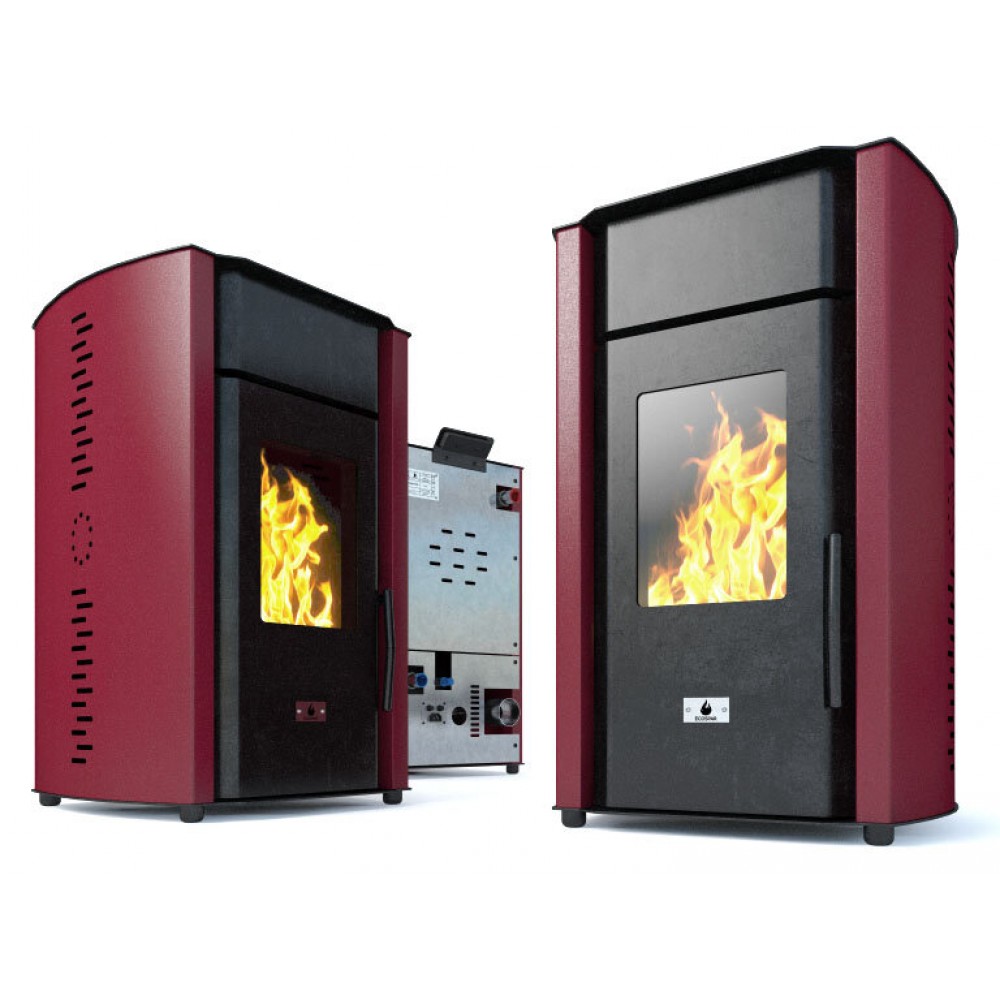 Пелетна камина с водна риза Eco Spar Alba Bordeaux, 18kW | Пелетни камини с водна риза | Пелетни камини |