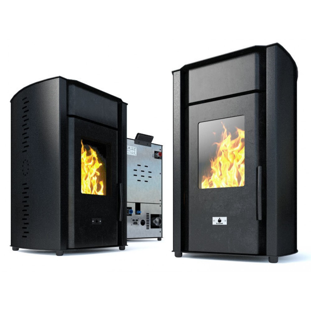 Пелетна камина с водна риза Eco Spar Alba Black, 18kW | Пелетни камини с водна риза | Пелетни камини |