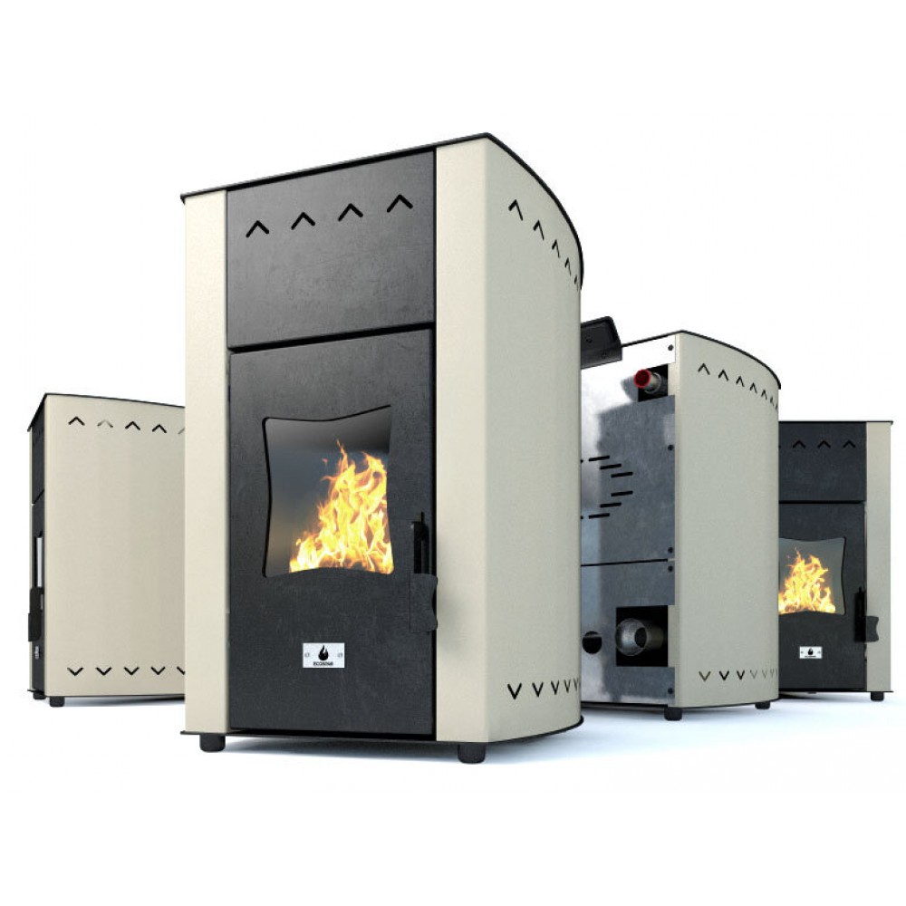 Пелетна камина с водна риза Eco Spar Minima Ivory, 12kW | Пелетни камини с водна риза | Пелетни камини |