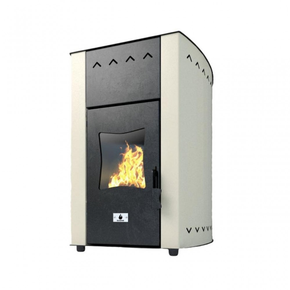 Пелетна камина с водна риза Eco Spar Minima Ivory, 12kW | Пелетни камини с водна риза | Пелетни камини |