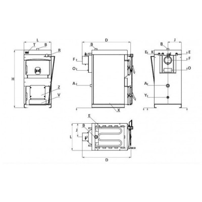 Котел на твърдо гориво BURNiT NWB MAX 35, 30kW - BURNiT