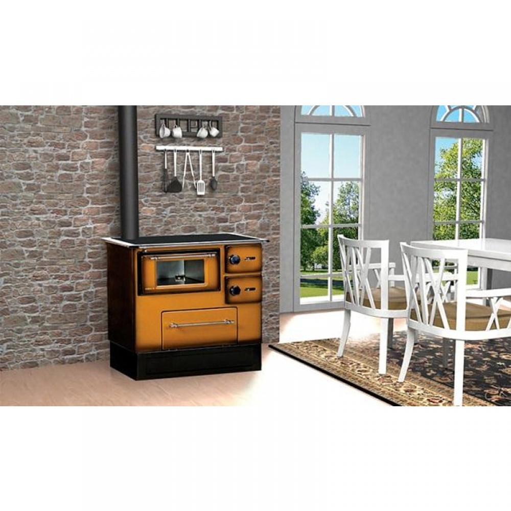 Готварска печка на дърва Alfa Plam Regular 46 Mustard, 5kW | Готварски печки на дърва |  |