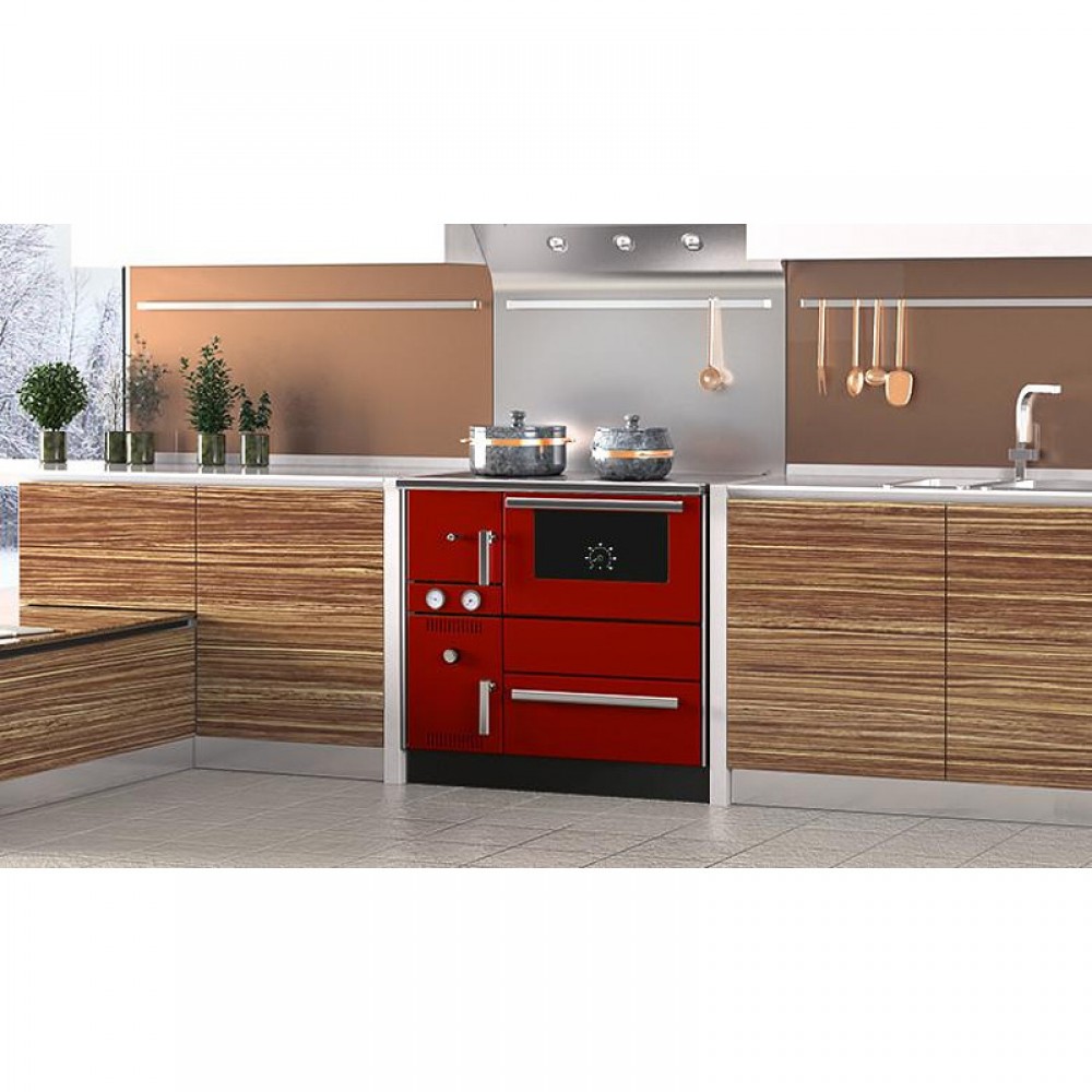 Готварска печка на дърва с водна риза Alfa Plam Alfa Term 20 Red, 23kW | Готварски печки на дърва |  |