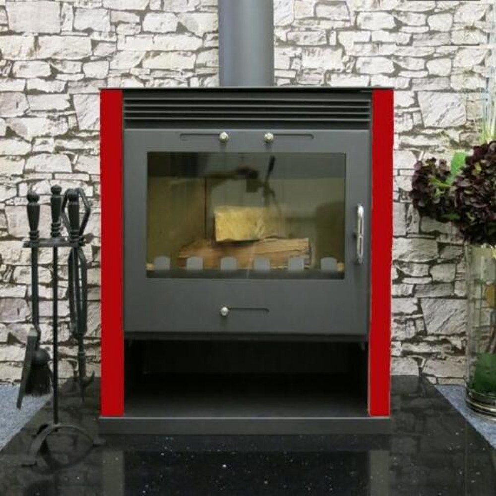 Камина с водна риза Виктория 05 Рубин BO, червена, 13kW | Камини с водна риза | Камини на дърва |