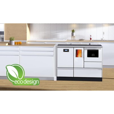 Готварска печка на пелети Alfa Plam Alfa Term 20 White, 20kW - 