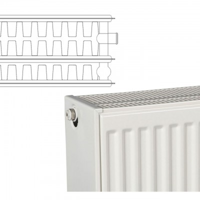 Стоманен панелен радиатор Grubber Тип 33, H600, 500mm - 1611W - Сравняване на продукти