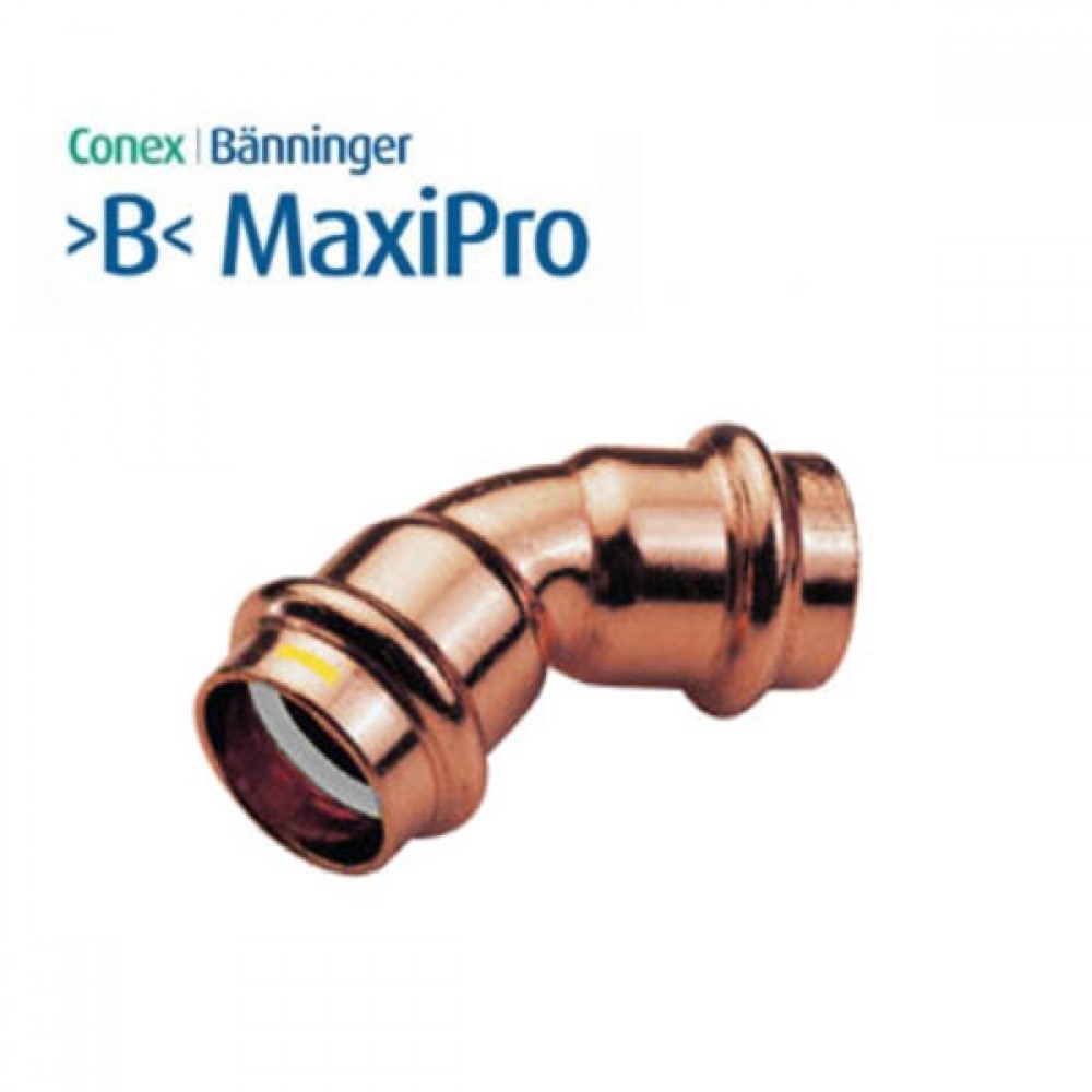 Коляно 45° Conex Banninger, медни прес фитинги за климатизация 48 bar/4800 kPa/700 psig | Медни фитинги | Фитинги |