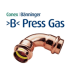 Коляно 90° Conex Banninger, медно, прес газ, >B< Press Gas | Медни фитинги | Фитинги |