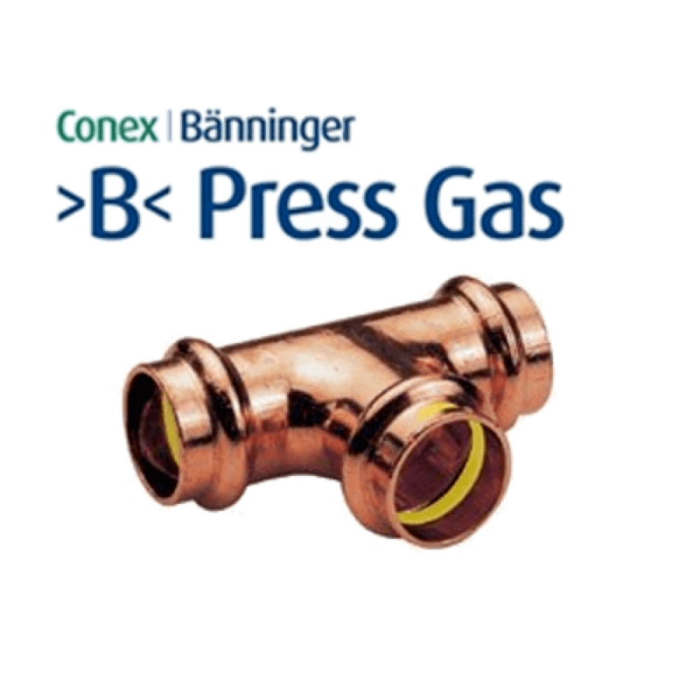 Тройник Conex Banninger, меден, прес газ, >B< Press Gas | Медни фитинги | Фитинги |