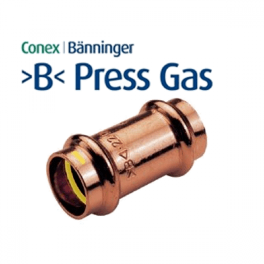 Муфа Conex Banninger, медна, прес газ, >B< Press Gas | Медни фитинги | Фитинги |