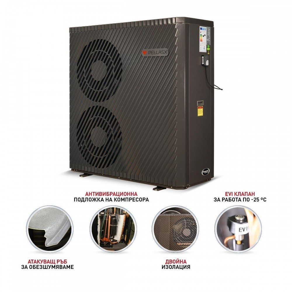 Инверторна термопомпа въздух-вода PellasX, PX Premium Air 23kW | Термопомпи |  |