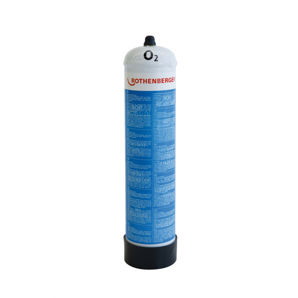 Бутилка за еднократна употреба с кислород Rothenberger, M 10x1 LH, 0.95 л, 110 л кислород | Заваряване и запояване | Електроинструменти |