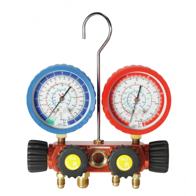 Помощник на инсталатора 4-пътен манометър Rothenberger, R22-R407C - Хладилна и Климатична Техника