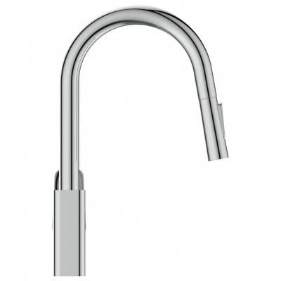 Ceraplan стоящ смесител за кухня с висок тръбен чучур R210 и 2-фунцкионален изтеглящ спрей - Смесители за кухня