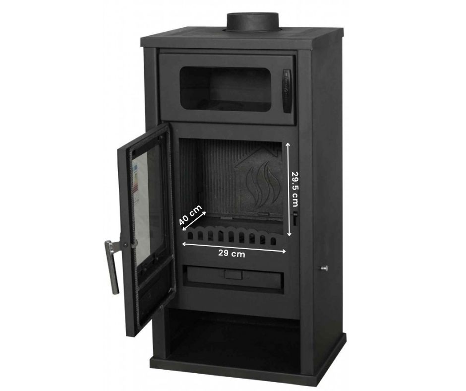 Dry wood fireplace