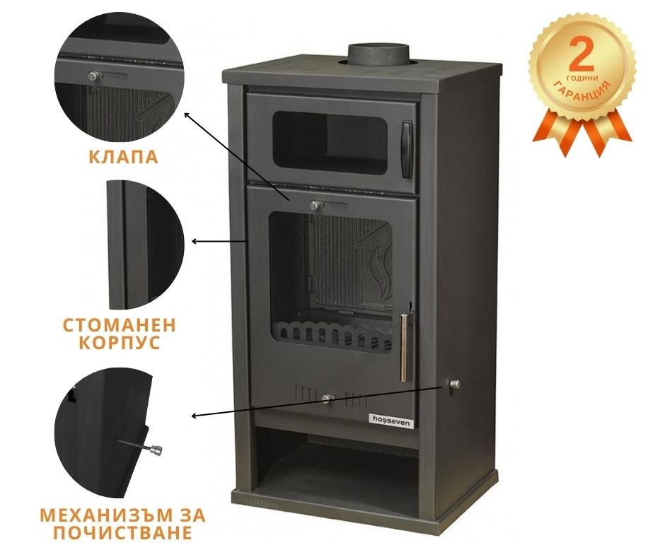 Суха камина на дърва