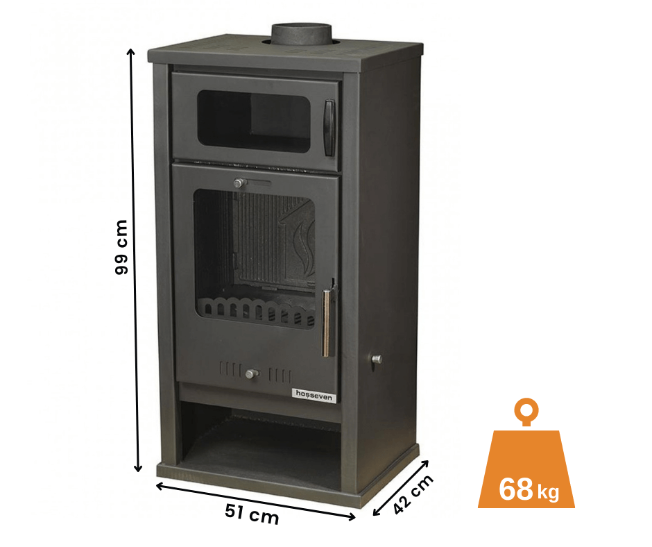 Dry wood fireplace