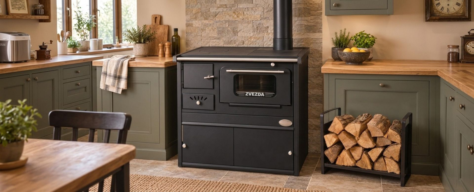 Wood cooker stove