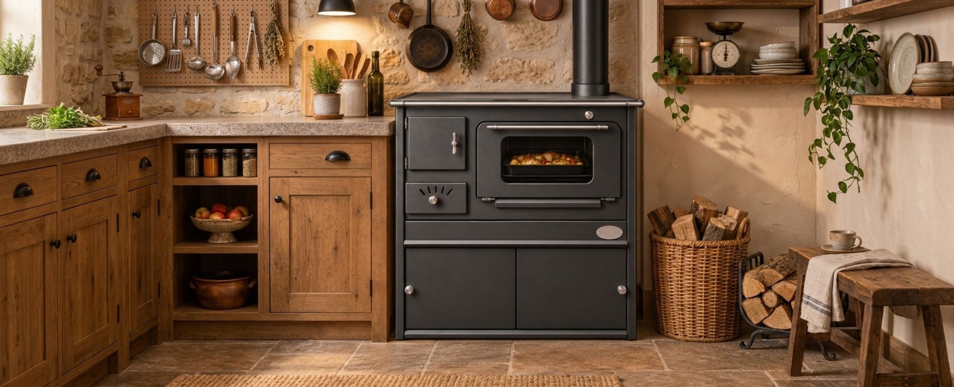 Wood cooker stove