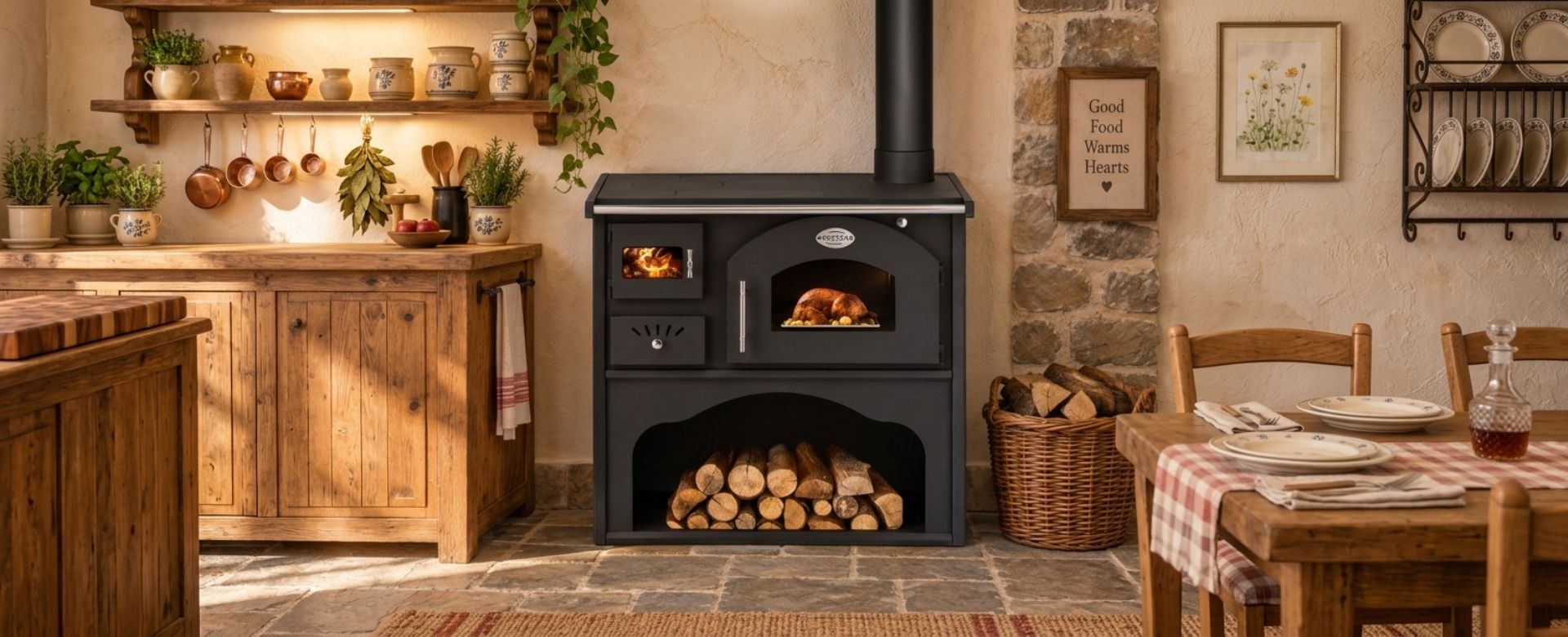 Hout fornuis met oven