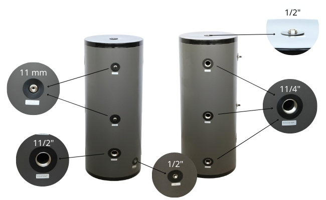 Buffer tank without coil