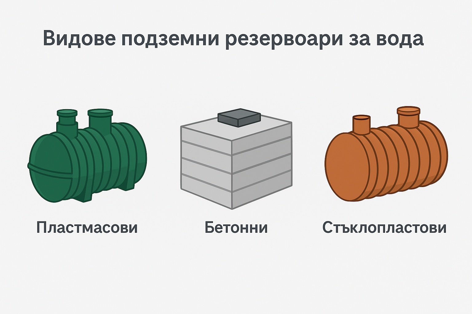 Видове подземни резервоари за вода