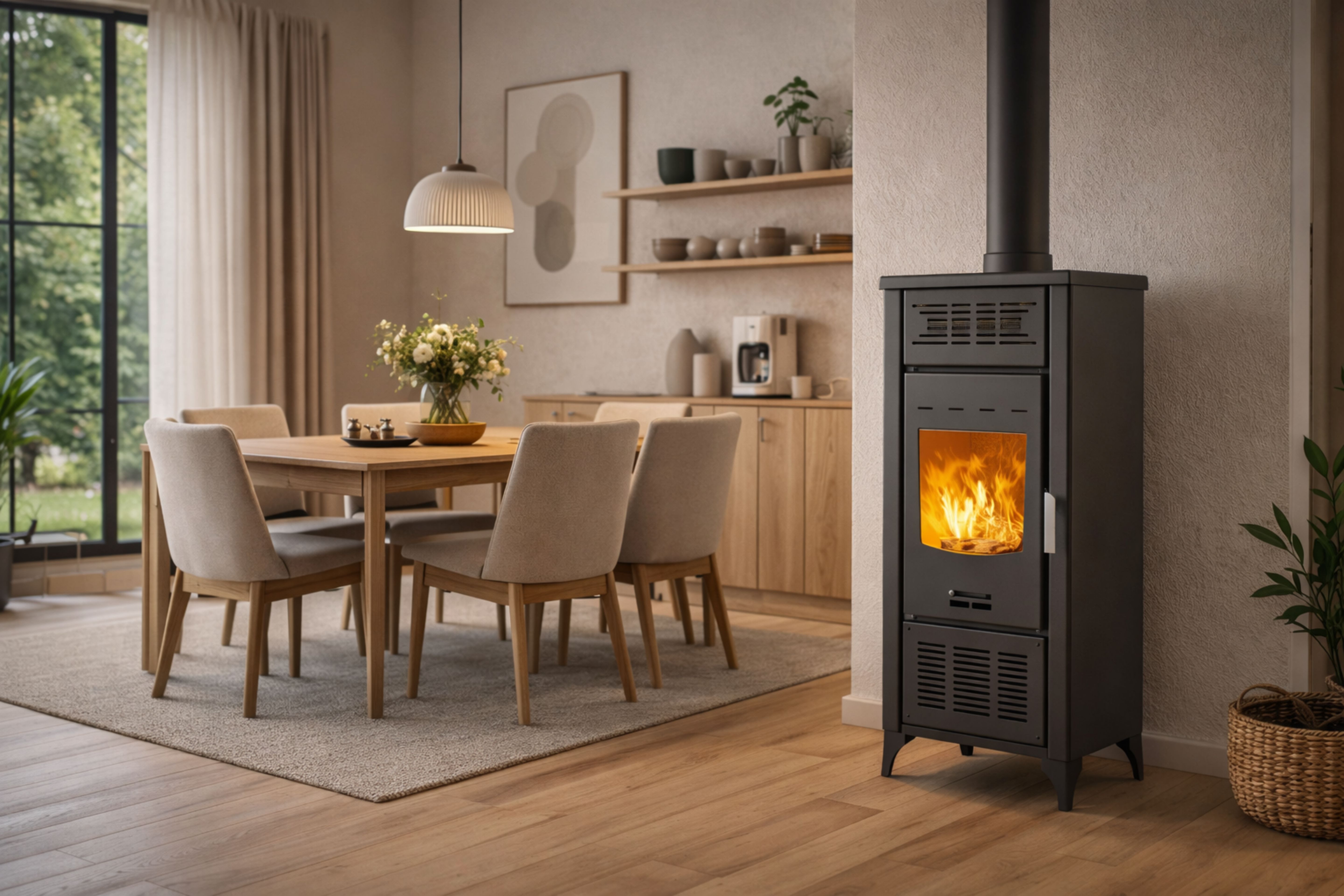 Камина на дърва с вентиалтор