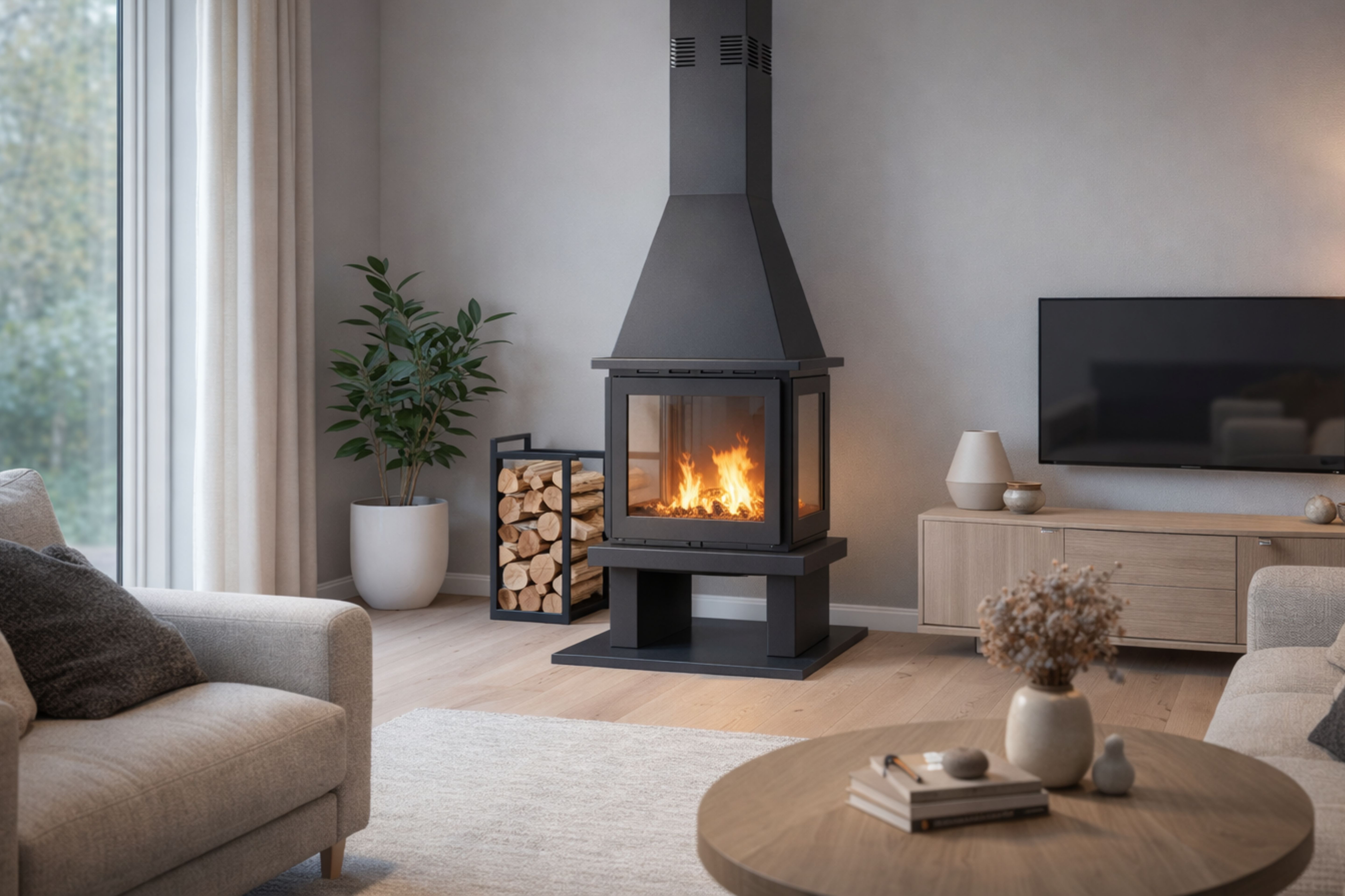 Камина на дърва