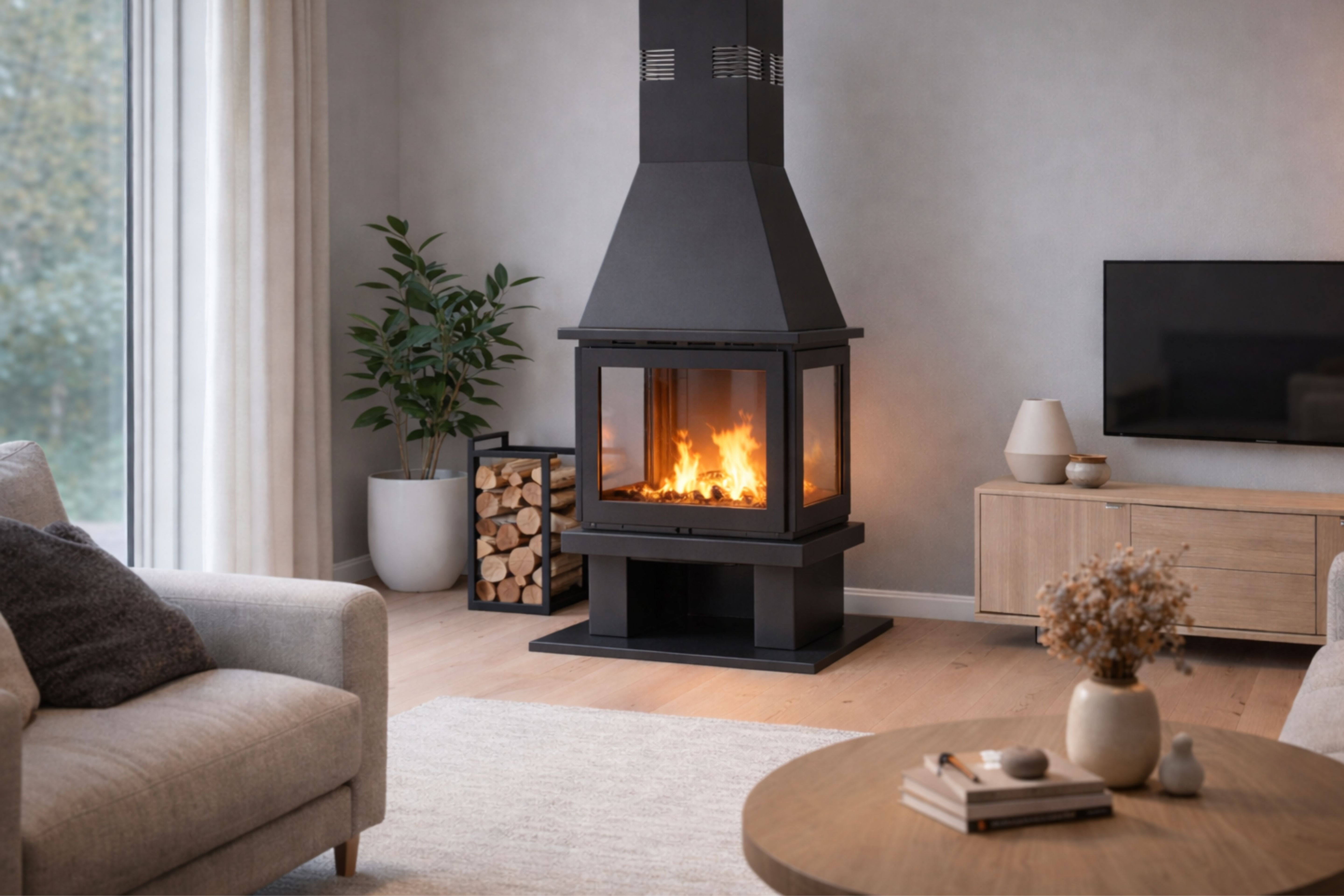 Камина на дърва