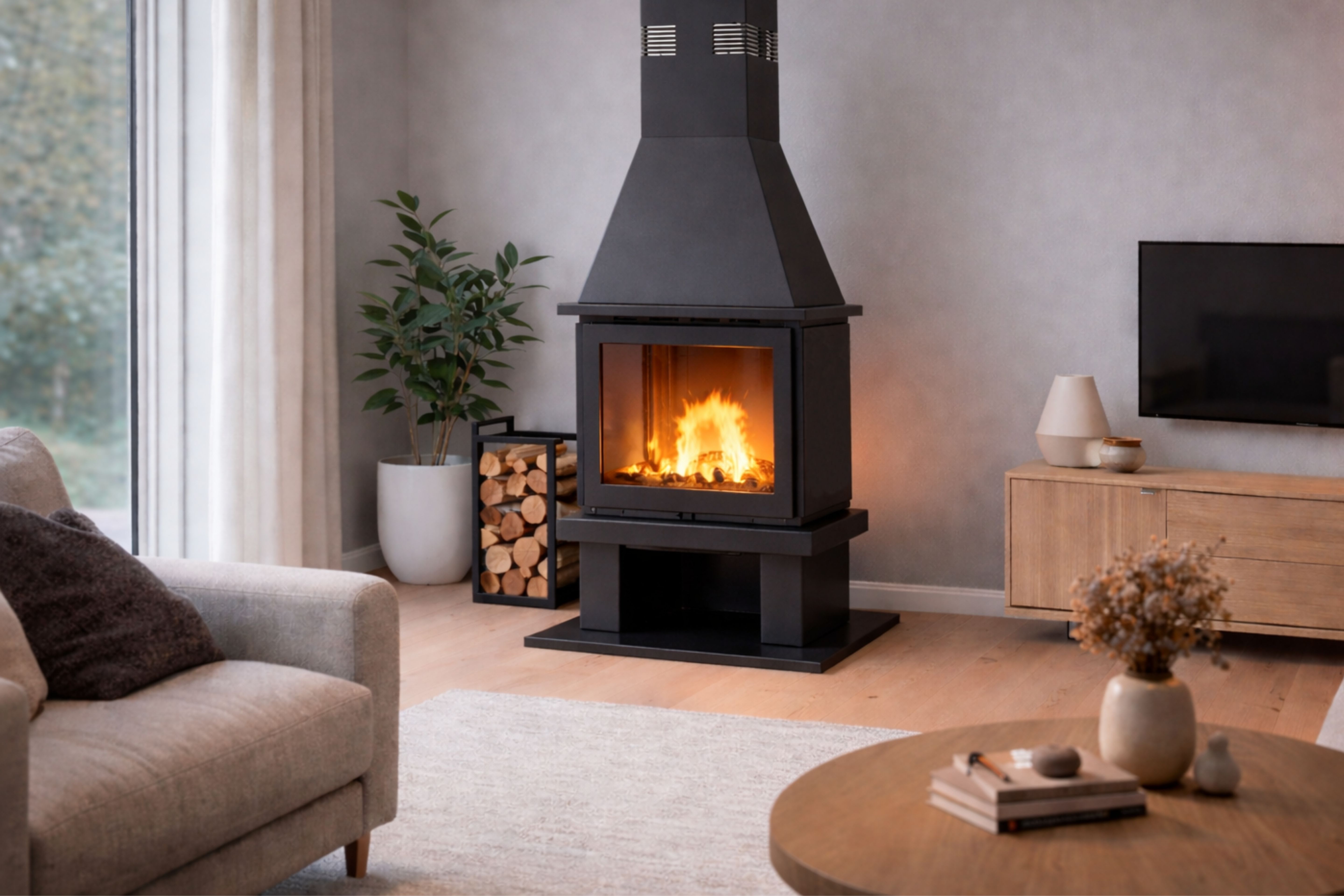 Камина на дърва